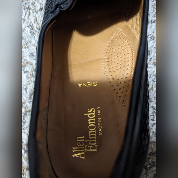 Allen Edmonds Black Siena Woven Penny Loafers - size 14 D - Picture 3 of 7
